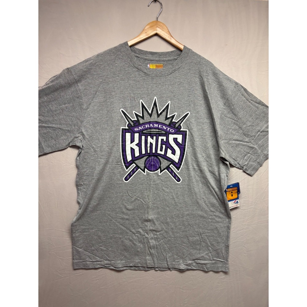 Sacramento Kings Majestic Big Man Graphic Shirt Mens Gray‎ XL TALL NWT Classic